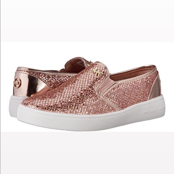 michael kors gold slip on shoes